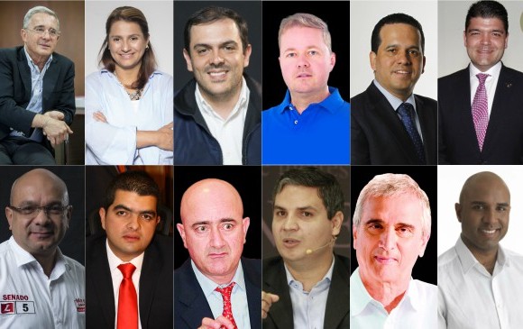 Álvaro Uribe Vélez - Paola Holguín - Santiago Valencia - Nicolás Pérez - Carlos A. Trujillo - Juan Diego Gómez - Iván Darío Agudelo - Julían Bedoya - Germán Darío Hoyos - Juan Felipe Lemos - Luis Iván Marulanda - Juan Luis Castro C. FOTOS colprensa Y el colombiano