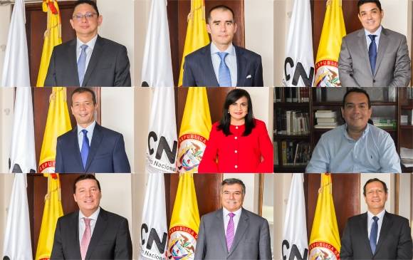 Renato Rafael Contreras - Pedro Felipe Gutiérrez - Jaime Luis Lacouture - Heriberto Sanabria - Doris Ruth Méndez - César Abreo (No se posesionó ayer) - Hernán Penagos Giraldo - Jorge Enrique Rozo - LUis Guillermo Pérez 