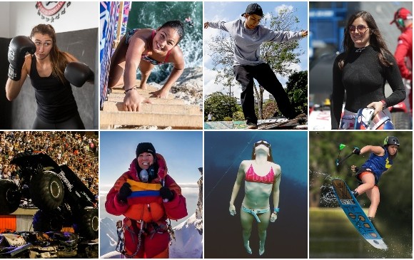 Mujeres que brillan en deportes no tradicionales. FOTOS CORTESÍA Y EL COLOMBIANO