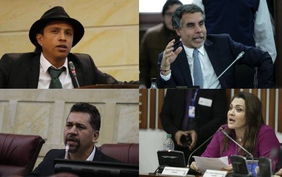 El senador Jhonatan Tamayo, el senador Armando Benedetti, la representante Margarita Restrepo y el representante León Fredy Muñoz. FOTOS Colprensa