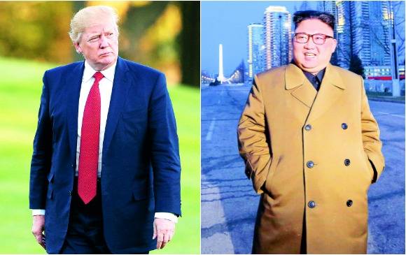 El presidente de Estados Unidos, Donadl Trump, y el máximo líder de Corea del Norte, Kim Jong-un, se encuentran enfrentados por cuenta del plan nuclear de este último. FOTOS Reuters