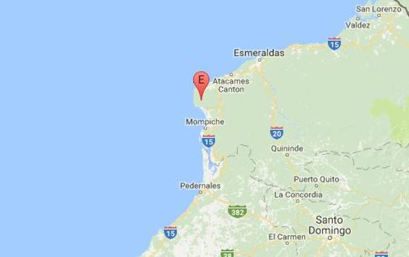 En este lugar se localizó el epicentro del sismo de mayor magnitud. MAPA INSTITUTO GEOFÍSICO