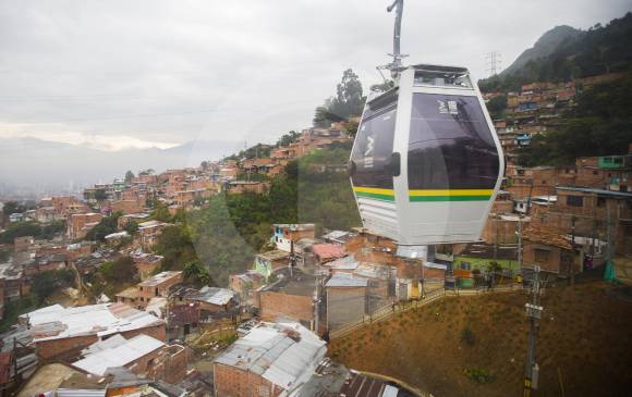 El metrocable línea H será una gran alternativa de transporte para los habitantes de la comuna 8 de Medellín. Fotos Donaldo Zuluaga