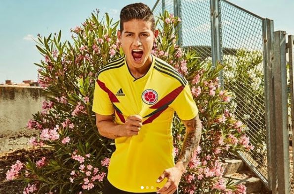 Así se ve el uniforme que ya lucieron James, Cuadrado, Ospina y otros. FOTO CORTESÍA