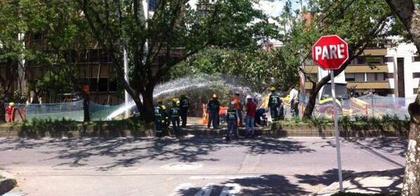 Aislamiento preventivo en el túnel verde de Envigado por escape de gas | Foto: Túnel Verde @TunelVerdeEnv