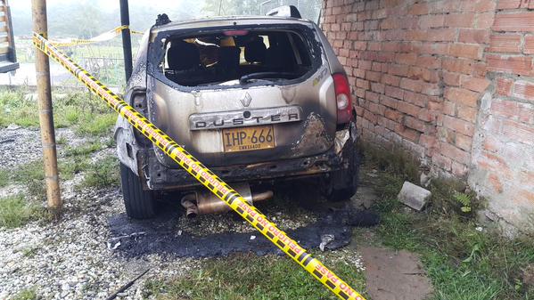 El candidato afirmó que durante su campaña no ha recibido amenazas que indiquen la autoría del hecho. FOTO CORTESÍA. 