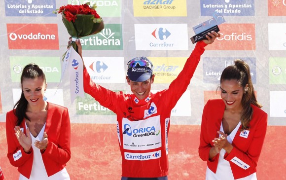 Esteban Chaves, ganador de la segunda etapa de la Vuelta España 2015. FOTO AFP