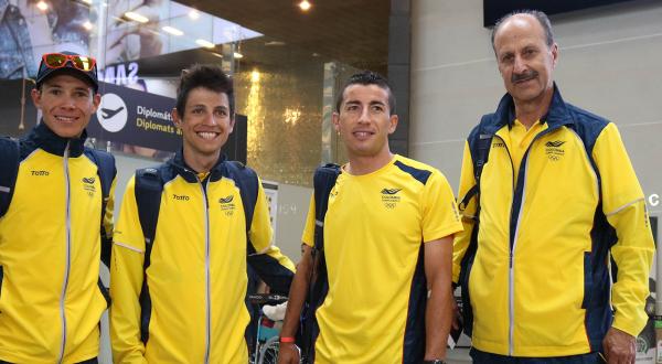 Parte de la delegación que representará a Colombia en el ciclismo olímpico. Foto Cortesía