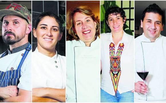 De izquierda a derecha: Salomón Borenstein, Laura Londoño, María Adelaida Moreno, Maria Teresa Vélez García y Diego Aveiro. FOTOS Edwin Bustamante, Jaime Pérez y Cortesía
