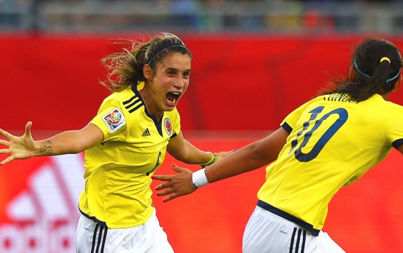 Montoya marcó el gol de la igualdad y el primero de Colombia en Mundiales de la categoría. FOTO AFP