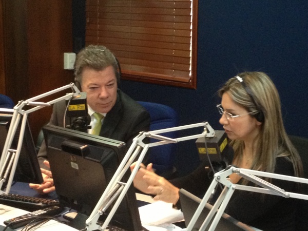 El presidente de la República, Juan Manuel Santos, afirmó que un directivo de RCN llamó la ministra de la Presidencia, para tratar caso de Vicky Dávila y que no fue al revés como se ha dicho. FOTO LAFM