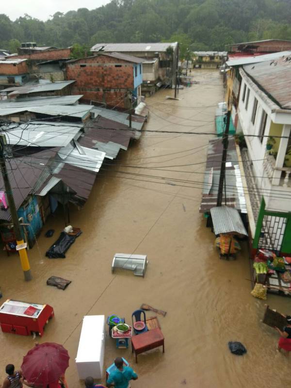 Hay 17 municipios afectados, incluyendo Medio San Juan, Sipí, Itsmina, Riosucio, Carmen del Darién, Juradó, Lloró, Bahía Solano, Atrato, Río Iró, Alto Baudó, Bajo Baudó, Quibdó, Tadó, Novita, Condoto y Litoral.. FOTO CORTESÍA