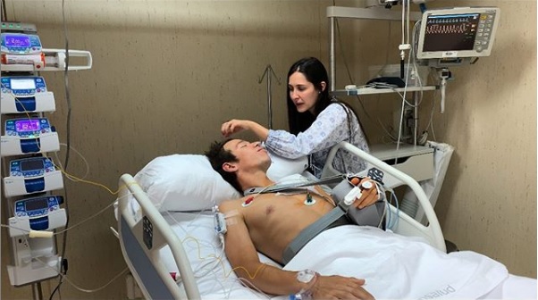 Urán se sigue recuperando tras su accidente en la Vuelta a España. FOTO @rigobertouran