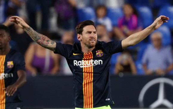 El argentino Lionel Messi es leyenda en el Barcelona, sus números son extraordinarios. FOTO REUTERS