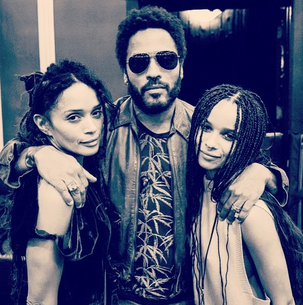 La familia Kravitz no se puede negar. En la imagen Lisa Bonnet, Lenny Kravitz y la hija de ambos Zoe Isabella. FOTO Instagram
