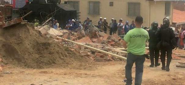 Disturbios por desalojo en el sector de La Primavera en Bello | Cortesía: Alcaldía de Bello