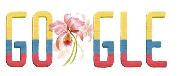 Este es el Doodle que aparece este 20 de julio en el buscador de quien esté en Colombia. FOTO Cortesía Google