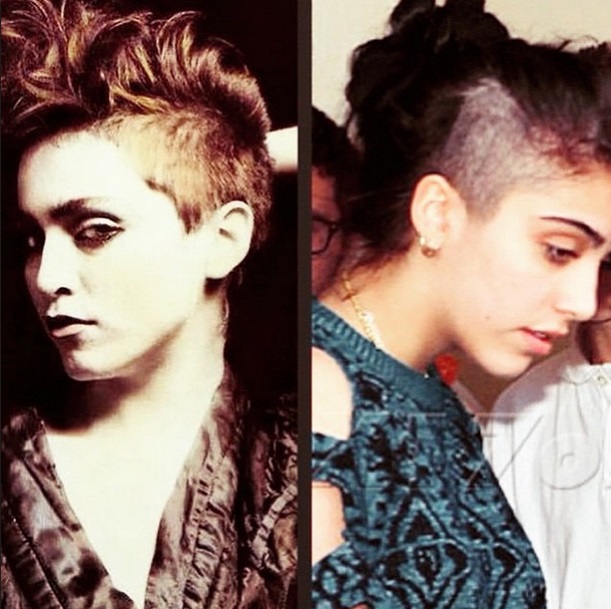 Madonna publicó en Instagram esta fotografía en donde su hija Lourdes y ella tienen el mismo corte de pelo en la adolescencia. FOTO Instagram