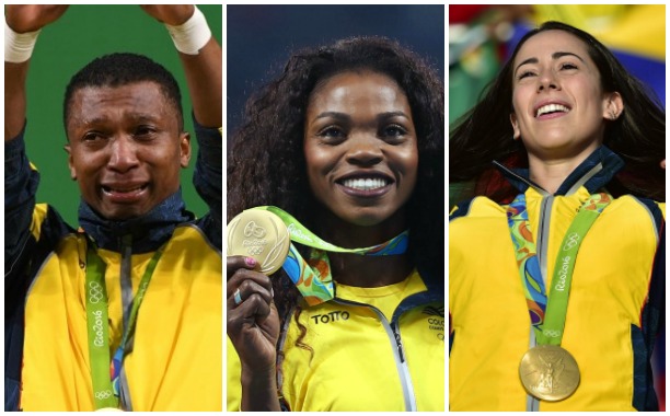 Oscar Figueroa, Caterine Ibargüen y Mariana Pajón ganaron oro para Colombia 