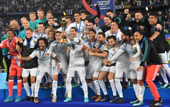 Con el Mundial de Clubes, Real Madrid sumó cinco títulos en esta temporada. FOTO AFP