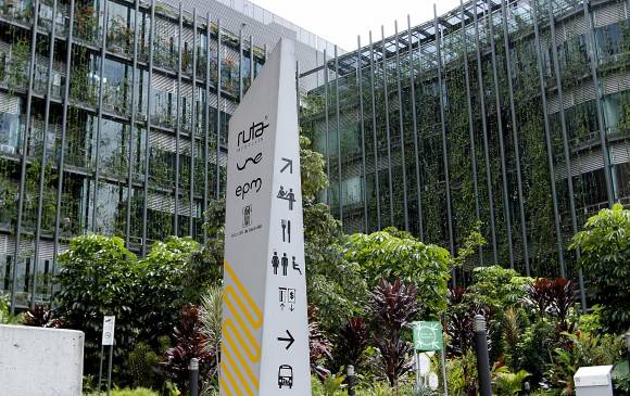 El edificio de Ruta N se ha consolidado en poco tiempo como un nuevo ícono de la ciudad, tanto por la actividad del complejo como por su arquitectura. FOTO Donaldo Zuluaga 