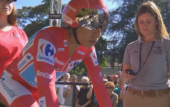 Nairo asumió el liderato el domingo pasado y ahora buscará recuperarlo en las fracciones de montaña que restan. FOTO: MOVISTAR