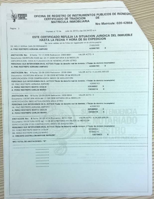 7. Esposa del alcalde - lote de 24 millones 