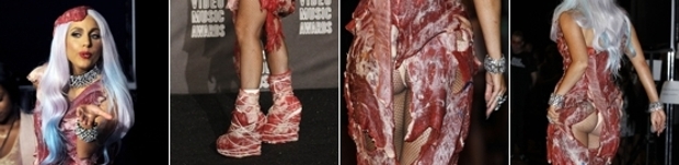Lady Gaga y su vestido muy particular | AP-Reuters | Lady Gaga lució en los MTV un vestido confeccionado con carne cruda de ternera.