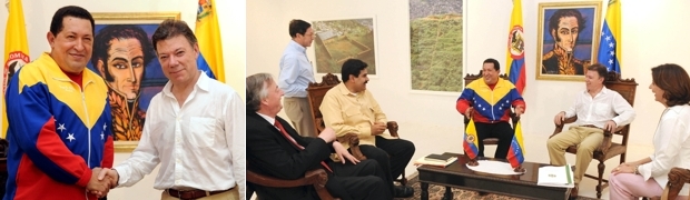 Chávez y Santos zanjaron el pasado 10 de agosto, en una reunión celebrada en la ciudad colombiana de Santa Marta, la crisis bilateral. | Chávez y Santos zanjaron el pasado 10 de agosto, en una reunión celebrada en la ciudad colombiana de Santa Marta, la crisis bilateral.