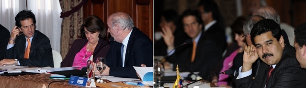 Colombia y Venezuela, cara a cara en Unasur. | AP | El canciller colombiano, Jaime Bermúdez, se mantiene fírme en la posición de denunciar la presencia de subversivos en territorio venezolano.