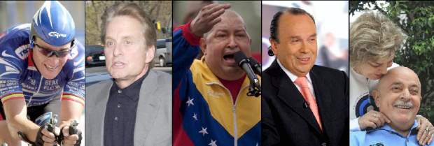 Contar para que el tabú desaparezca_1 | AP, Archivo, | El ciclista Lance Armstrong, el actor Michael Douglas, el presidente Hugo Chávez, el periodista Hernán Peláez y el expresidente de Brasil Lula Da Silva son algunos de los que han batallado contra el cáncer de forma pública.