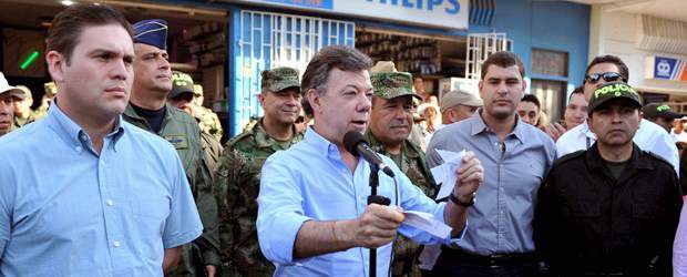 Vamos a intensificar la lucha contra las bacrim: Santos | Cortesía Presidencia de la República | El presidente Juan Manuel Santos dijo que las autoridades no darán su brazo a torcer con la violencia y los grupos armados.
