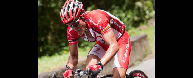 Luis Felipe Laverde se subió al Naranco | Cortesía Colombia Es Pasión | Luis Felipe Laverde ganó puntos de la UCI (Unión Ciclista Internacional) y son 48 los recogidos por los pedalistas del Café de Colombia-Colombia es Pasión. La competencia seguirá para los escarabajos con motivo de la Vuelta a Asturias, edición 54, y el Tour de Romandía, en Suiza, donde están Soler y Ardila.