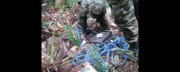Ejército y CTI destruyeron 500 minas antipersonal | Cortesía | Las 500 minas antipersonal fueron descubiertas en San Francisco.