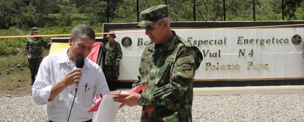 Cuarta Brigada tendrá batallón en el Oriente antioqueño | Cortesía Cuarta Brigada | El domingo se realizó la ceremonia de colocación de la primera piedra.
