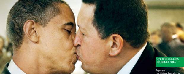 A Chávez le pareció chistosa la publicidad que lo muestra besándose con Obama | Cortesía