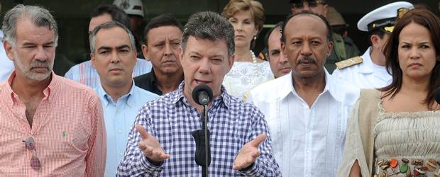 Presidente Santos acogió propuesta para creación del fondo regional para el invierno en la costa | El presidente Santos se reunió este lunes con los mandatarios locales de la costa atlántica.