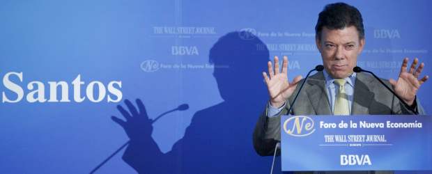 Santos abrió más puertas para negocios en Europa | Cortesía | El Presidente Juan Manuel Santos intervino en el foro Nueva Economía, en Madrid (España), convocado por el diario The Wall Street Journal. En el evento participaron más de 400 personas, entre empresarios y dirigentes políticos.