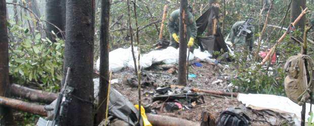 Cayó alias "Ignacio", responsable de masacre guerrillera en Bojayá | Cortesía Policía Nacional | El campamento estaba ubicado en zona selvática de Juradó, Chocó.