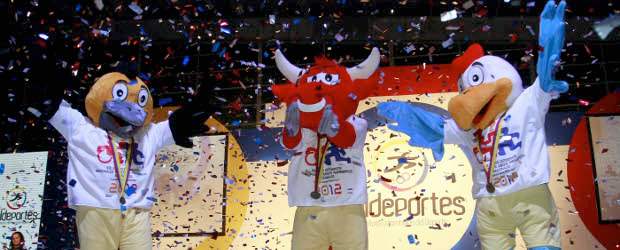 Por los mejores Juegos Nacionales de la historia | Colprensa | Las mascotas de los Juegos Nacionales 2012.