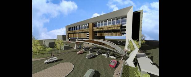 La Mayorista se eleva 8 pisos | Cortesía | En la imagen, la simulación computarizada del diseño que tendrá el proyecto Puerta al Siglo XXI, de la Central Mayorista de Antioquia, cuya ejecución está a cargo de la empresa constructora Coninsa Ramón H.