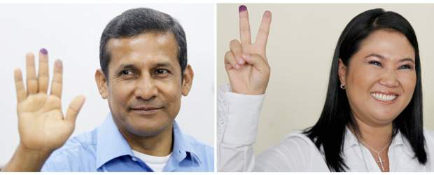 Humala tiene una pequeña ventaja sobre Keiko Fujimori, según último sondeo | Ollanta Humala y Keiko Fujimori disputan cabeza a cabeza la presidencia de Perú, cuya segunda vuelta de elecciones se cumplirá el próximo 5 de junio.