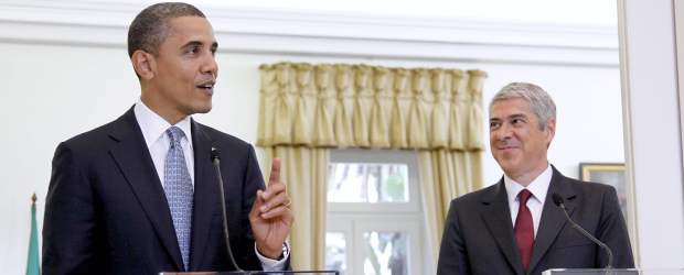Obama destacó en Lisboa raíces portuguesas de su perro | AP | Barack Obama (izquierda) y José Sócrates (derecha).