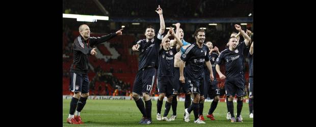 Bayern Munich cobró su revancha | Michel Dalder, Reuters-Manchester, Inglaterra | Arjen Robben, autor del segundo gol, encabeza la celebración de los jugadores del Bayern Munich, semifinalistas.