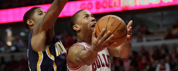 Bulls y Heat llegaron al 2-0 por caminos diferentes | Reuters | Rose jugó 40 minutos para anotar 11 de 25 tiros de campo en la victoria de los Bulls.