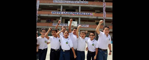 Institucion Federico Ozanam. | Julio Cesar Herrera | En algunos colegios los estudiantes votan a partir de cuarto grado. En la foto la institucion Federico Ozanam.