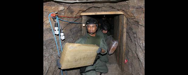 En frontera, la droga fluye bajo tierra |