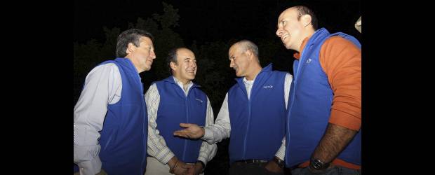 En Arví, Grupo Sura alista la conquista latina | Robinson Saenz | Andrés Castro, director de la subholding de pensiones del Grupo Sura, a la izquierda, junto a Xavier de Uriarte, de México; Jorge Ramos, de Perú y Ramón Mujica, vicepresidente Administrativo y de Inversiones.