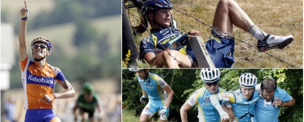 La montaña llegó con accidentes | AP, francia | Luis León Sánchez ganó la etapa accidentada