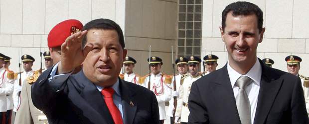 Chávez dice que quiere la "caída imperialista" | Khaled Al-hariri, Reuters - Damasco, Siria | El presidente venezolano Hugo Chávez se reunió con su homólogo sirio Bashar Assad, como parte de un recorrido internacional que busca en parte contrarrestar lo que el mandatario sudamericano califica de "imperialismo" estadounidense.